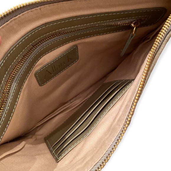 Allan K Leather Woven Metallic Bag WIth Tassel - Picture 4 of 11